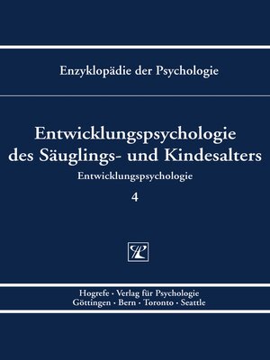 cover image of Entwicklungspsychologie des Säuglings- und Kindesalters